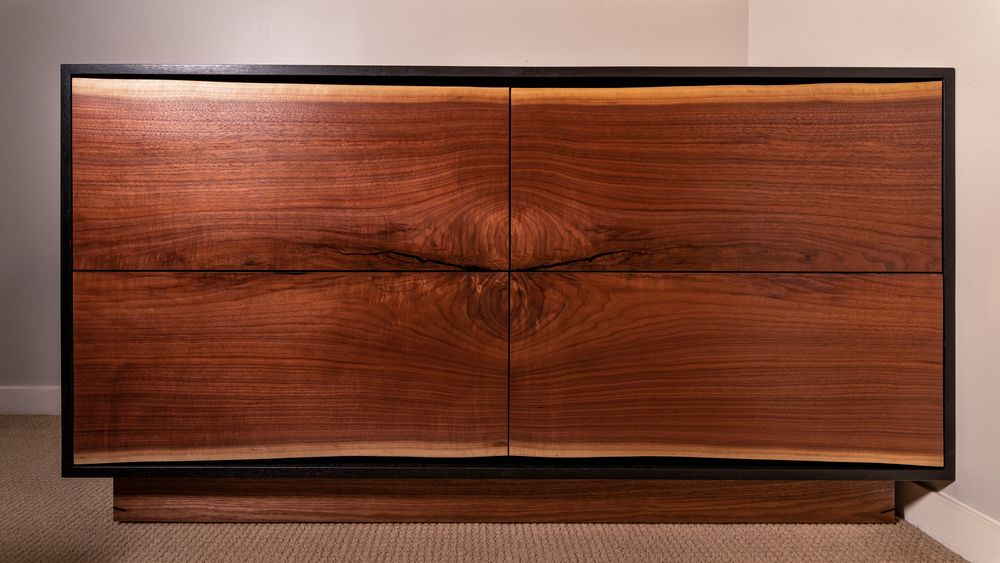 Live Edge Bookmatched Walnut Dresser
