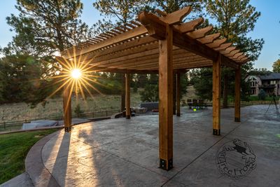 Curved Beam Cedar Pergola photo 4