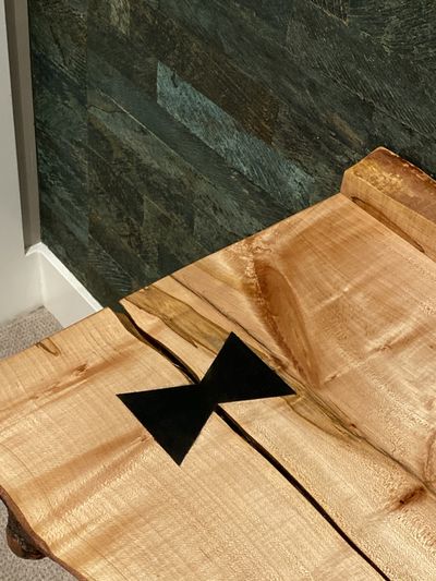 Cantilevered Live Edge Maple Console Table photo 2
