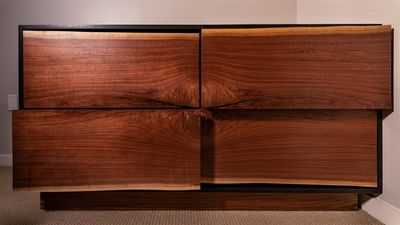 Live Edge Bookmatched Walnut Dresser photo 2