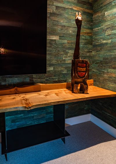 Cantilevered Live Edge Maple Console Table photo 4