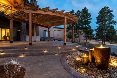 Curved Beam Cedar Pergola photo 1
