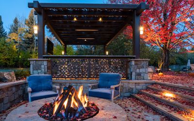Douglas Fir Pergola with Aluminum Shade Panels photo 6